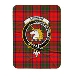 Scotstee Shop Tartan Plaid Blanket Stewart of Appin Modern Clan Crest Badge Scottish Tartan Plaid Sherpa Blanket