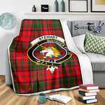 Scotstee Shop Tartan Plaid Blanket Stewart of Appin Modern Clan Crest Badge Scottish Tartan Plaid Sherpa Blanket