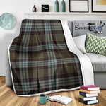 Scotstee Shop Tartan Plaid Blanket Stewart Old Weathered Scottish Tartan Plaid Sherpa Blanket