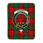 Scotstee Shop Tartan Plaid Blanket Stewart Stuart Of Bute Clan Crest Badge Scottish Tartan Plaid Sherpa Blanket