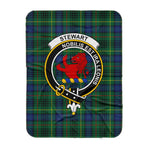 Scotstee Shop Tartan Plaid Blanket Stewart Stuart Of Bute Hunting Modern Clan Crest Badge Scottish Tartan Plaid Sherpa Blanket
