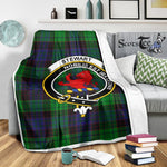 Scotstee Shop Tartan Plaid Blanket Stewart Stuart Of Bute Old Modern Clan Crest Badge Scottish Tartan Plaid Sherpa Blanket