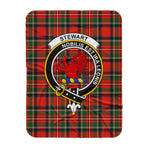 Scotstee Shop Tartan Plaid Blanket Stewart Stuart Of Bute Royal Modern Clan Crest Badge Scottish Tartan Plaid Sherpa Blanket