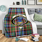 Scotstee Shop Tartan Plaid Blanket Stirling Of Cadder Clan Crest Badge Scottish Tartan Plaid Sherpa Blanket