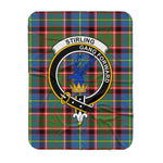 Scotstee Shop Tartan Plaid Blanket Stirling Of Cadder Clan Crest Badge Scottish Tartan Plaid Sherpa Blanket