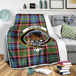 Scotstee Shop Tartan Plaid Blanket Stirling Of Keir Clan Crest Badge Scottish Tartan Plaid Sherpa Blanket