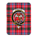 Scotstee Shop Tartan Plaid Blanket Straiton Clan Crest Badge Scottish Tartan Plaid Sherpa Blanket