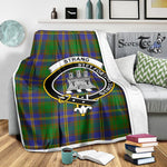 Scotstee Shop Tartan Plaid Blanket Strange Of Balcaskie Clan Crest Badge Scottish Tartan Plaid Sherpa Blanket