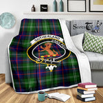 Scotstee Shop Tartan Plaid Blanket Sutherland I Modern Clan Crest Badge Scottish Tartan Plaid Sherpa Blanket