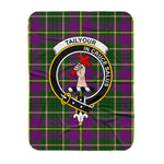 Scotstee Shop Tartan Plaid Blanket Taylor Clan Crest Badge Scottish Tartan Plaid Sherpa Blanket