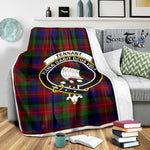 Scotstee Shop Tartan Plaid Blanket Tennant Clan Crest Badge Scottish Tartan Plaid Sherpa Blanket