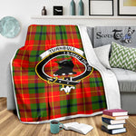 Scotstee Shop Tartan Plaid Blanket Turnbull Clan Crest Badge Scottish Tartan Plaid Sherpa Blanket