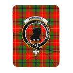 Scotstee Shop Tartan Plaid Blanket Turnbull Clan Crest Badge Scottish Tartan Plaid Sherpa Blanket