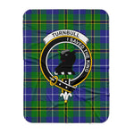 Scotstee Shop Tartan Plaid Blanket Turnbull Hunting Clan Crest Badge Scottish Tartan Plaid Sherpa Blanket