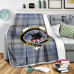 Scotstee Shop Tartan Plaid Blanket Tweedie Clan Crest Badge Scottish Tartan Plaid Sherpa Blanket