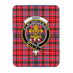 Scotstee Shop Tartan Plaid Blanket Udny Clan Crest Badge Scottish Tartan Plaid Sherpa Blanket