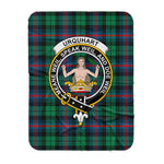 Scotstee Shop Tartan Plaid Blanket Urquhart Broad Red Ancient Clan Crest Badge Scottish Tartan Plaid Sherpa Blanket