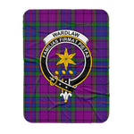 Scotstee Shop Tartan Plaid Blanket Wardlaw Clan Crest Badge Scottish Tartan Plaid Sherpa Blanket