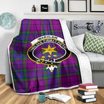 Scotstee Shop Tartan Plaid Blanket Wardlaw Clan Crest Badge Scottish Tartan Plaid Sherpa Blanket