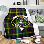 Scotstee Shop Tartan Plaid Blanket Watson Modern Clan Crest Badge Scottish Tartan Plaid Sherpa Blanket