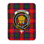 Scotstee Shop Tartan Plaid Blanket Wauchope Clan Crest Badge Scottish Tartan Plaid Sherpa Blanket