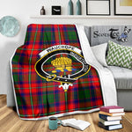 Scotstee Shop Tartan Plaid Blanket Wauchope Clan Crest Badge Scottish Tartan Plaid Sherpa Blanket