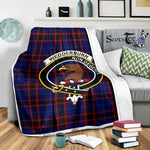 Scotstee Shop Tartan Plaid Blanket Wedderburn Clan Crest Badge Scottish Tartan Plaid Sherpa Blanket