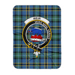 Scotstee Shop Tartan Plaid Blanket Weir Ancient Clan Crest Badge Scottish Tartan Plaid Sherpa Blanket