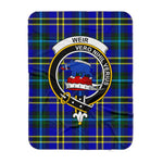Scotstee Shop Tartan Plaid Blanket Weir Modern Clan Crest Badge Scottish Tartan Plaid Sherpa Blanket