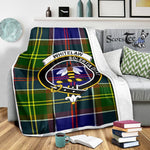 Scotstee Shop Tartan Plaid Blanket Whitelaw Modern Clan Crest Badge Scottish Tartan Plaid Sherpa Blanket