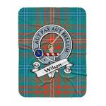 Scotstee Shop Tartan Plaid Blanket Wilson Ancient Clan Badge Scottish Tartan Plaid Sherpa Blanket, Tartan Blanket, Plaid Blanket, Scottish Blanket, Gift Christmas Blanket, Christmas Blanket, Mother Day Gift, Father Day Gift