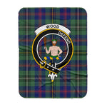 Scotstee Shop Tartan Plaid Blanket Wood Clan Crest Badge Scottish Tartan Plaid Sherpa Blanket