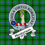 Plaid Throw Blanket Henderson Modern Clan Badge Tartan Blanket Scottish Blue Plaid Throw Blanket - Scotstee Shop