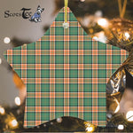 Pollock Hunting Tartan Ornament Star Ornament, Christmas Star Decorations, ceramic ornament, Plaid Star Ceramic Ornament, Christmas Ornament Decorations Gift