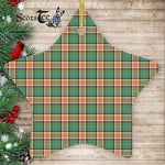 Pollock Hunting Tartan Ornament Star Ornament, Christmas Star Decorations, ceramic ornament, Plaid Star Ceramic Ornament, Christmas Ornament Decorations Gift