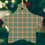 Pollock Hunting Tartan Ornament Star Ornament, Christmas Star Decorations, ceramic ornament, Plaid Star Ceramic Ornament, Christmas Ornament Decorations Gift