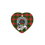 Pollock Scottish Clan Badge Plaid Christmas Ornaments Gift Heart Ornament Pollock Clan Tartan Ornaments, Plaid Ornament, christmas Ornament, plaid christmas ornament
