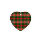 Pollock Tartan Heart Ornaments, Christmas Tree Ornament, Plaid Christmas Ornaments, Ceramic Heart Christmas Tree Decoration, Christmas Ornament, Plaid Ornament, Tartan Ornament, Buffalo Plaid Ornament