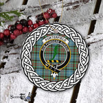 Porterfield Tartan Ornament,  ceramic ornament, personalized christmas ornaments, christmas tree ornaments, christmas door decorations, Plaid Ornament, Tartan Ceramic Ornament