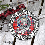 Preston Tartan Ornament,  ceramic ornament, personalized christmas ornaments, christmas tree ornaments, christmas door decorations, Plaid Ornament, Tartan Ceramic Ornament