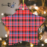 Preston Tartan Ornament Star Ornament, Christmas Star Decorations, ceramic ornament, Plaid Star Ceramic Ornament, Christmas Ornament Decorations Gift