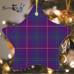 Pride Of Glencoe Tartan Ornament Star Ornament, Christmas Star Decorations, ceramic ornament, Plaid Star Ceramic Ornament, Christmas Ornament Decorations Gift