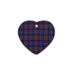 Pride Of Scotland Tartan Heart Ornaments, Christmas Tree Ornament, Plaid Christmas Ornaments, Ceramic Heart Christmas Tree Decoration, Christmas Ornament, Plaid Ornament, Tartan Ornament, Buffalo Plaid Ornament