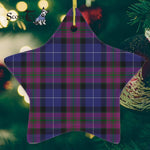 Pride Of Scotland Tartan Ornament Star Ornament, Christmas Star Decorations, ceramic ornament, Plaid Star Ceramic Ornament, Christmas Ornament Decorations Gift