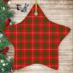 Prince Of Rothesay Tartan Ornament Star Ornament, Christmas Star Decorations, ceramic ornament, Plaid Star Ceramic Ornament, Christmas Ornament Decorations Gift