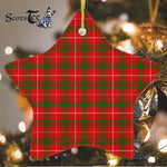 Prince Of Rothesay Tartan Ornament Star Ornament, Christmas Star Decorations, ceramic ornament, Plaid Star Ceramic Ornament, Christmas Ornament Decorations Gift