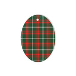 Prince Of Wales Tartan Oval Ornaments, Christmas Tree Ornament, Plaid Christmas Ornaments, Ceramic Oval Christmas Tree Decoration, Tartan Oval Ornaments, Christmas Tree Ornament, Plaid Christmas Ornaments, Ceramic Oval Christmas Tree Decoration