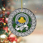 Pringle Tartan Ornament,  ceramic ornament, personalized christmas ornaments, christmas tree ornaments, christmas door decorations, Plaid Ornament, Tartan Ceramic Ornament