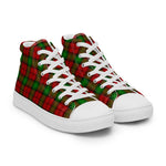 Plaid Tartan Men High Top Sneakers Clan Auchinleck Plaid Converse High Tops Sneakers, Converse Christmas Sneakers