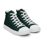 Plaid Tartan Men High Top Sneakers Clan Austin Plaid Converse High Tops Sneakers, Converse Christmas Sneakers